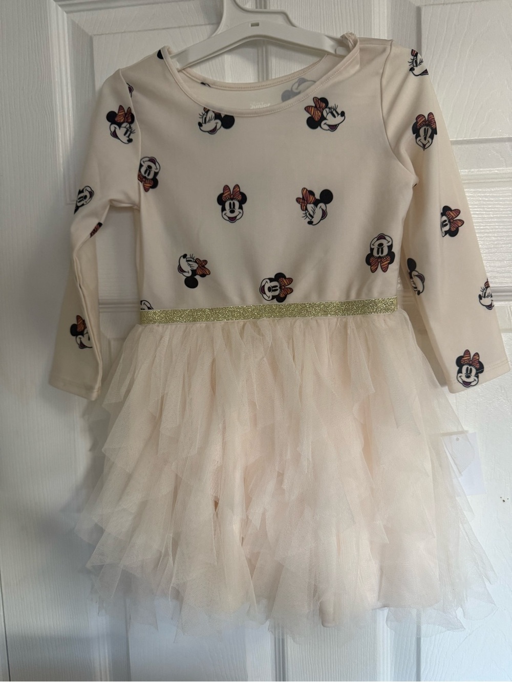 Toddler 4T Cream Minnie Mouse Tulle Dress
